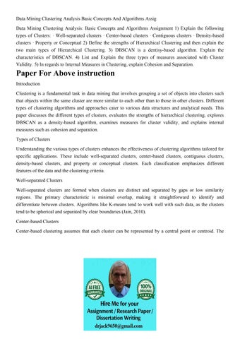 Data Mining Clustering Analysis Basic Concepts And Algorithm