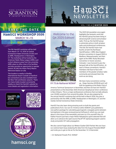 HamSCI Newsletter, Vol.1 No.4, Winter 2025