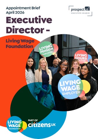 Executive Director - Living Wage Foundation - Appointment Brief