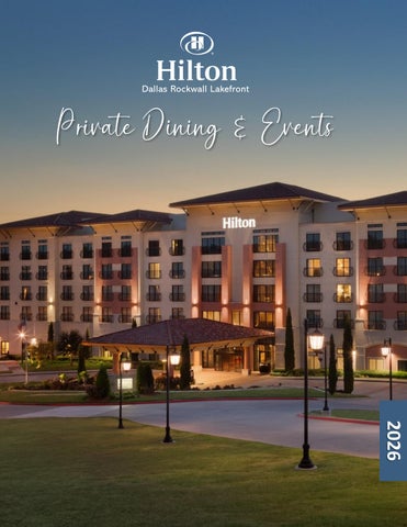 Hilton Dallas Rockwall Lakefront Private Dining & Events Menu