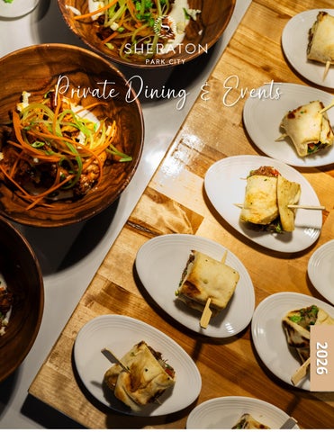 Sheraton Park City Private Dining & Event Menus