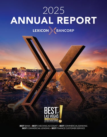 2025 Lexicon Bancorp Annual Report