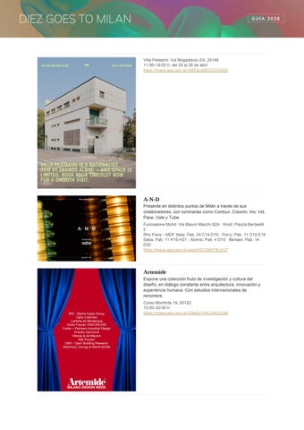 Guia Milán Design Week 2026 第 3 页