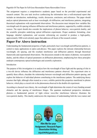 Pagetitle Of The Paper In Full Goes Herestudent Name Herewal