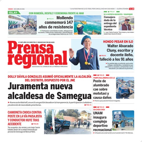 La Prensa Regional – Sábado 18 de abril de 2026