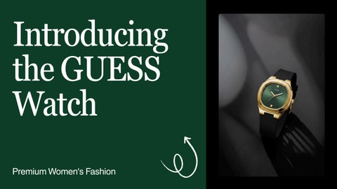 Guess Green Square Dial Quartz Analog Women Watch - GW0658L1_removed