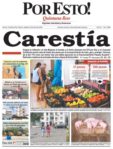PORTADA POR ESTO CANCUN, SABADO 18 DE ABRIL DE 2026