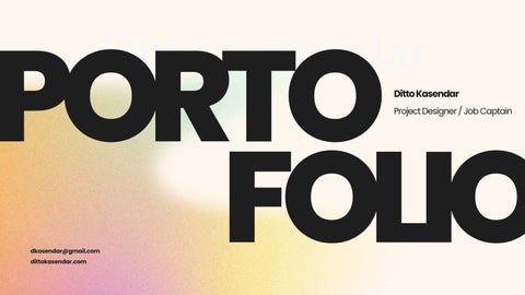 Ditto Kasendar — Design Portfolio 2026