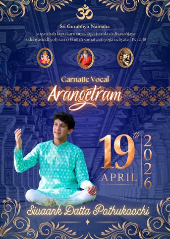 Sivaank- Arangetram Brochure