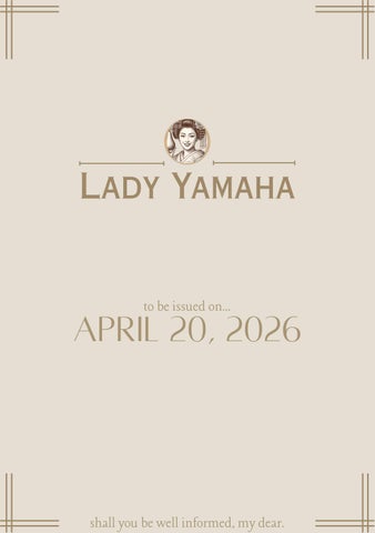 Lady Yamaha's Sayings of April 20, 2026