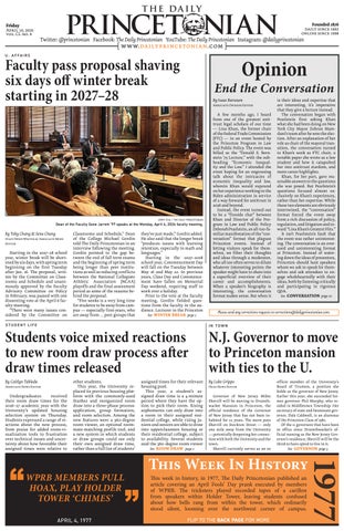 The Daily Princetonian: April 10, 2026