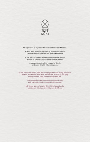 Capella Hanoi Koki Menu