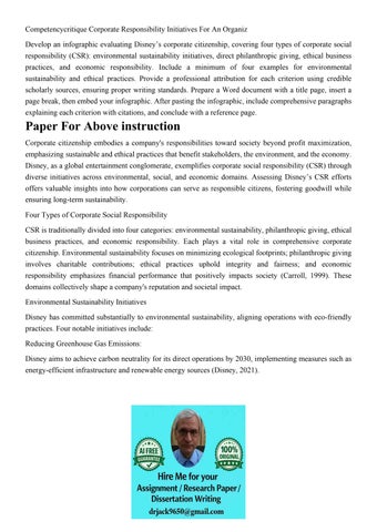 Competencycritique Corporate Responsibility Initiatives For 
