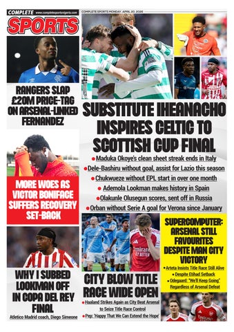 COMPLETE SPORTS - MONDAY, APRIL 20, 2026