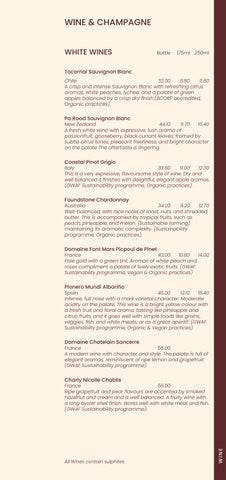 Hibernian Hotel Kilkenny - Drinks Menu Ember