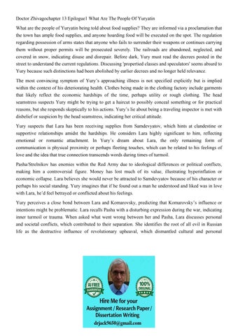 Doctor Zhivagochapter 13 Epilogue1 What Are The People Of Yu