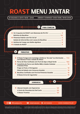 All Menus Roast