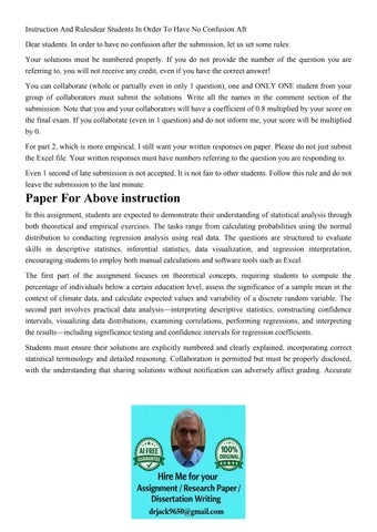 Instruction And Rulesdear Students In Order To Have No Confu