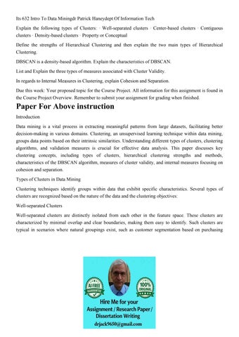 Its 632 Intro To Data Miningdr Patrick Haneydept Of Informat