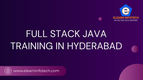Full Stack Java Training Hyderabad | Elearn Infotech