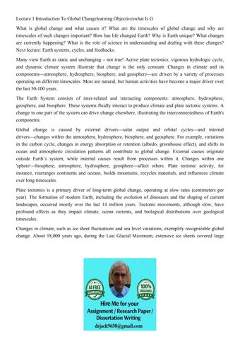 Lecture 1 Introduction To Global Changelearning Objectiveswh