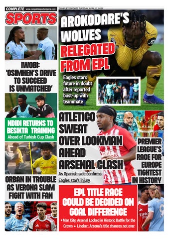 COMPLETE SPORTS - TUESDAY, APRIL 21, 2026