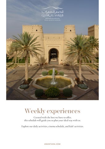 QAS - Weekly Experiences