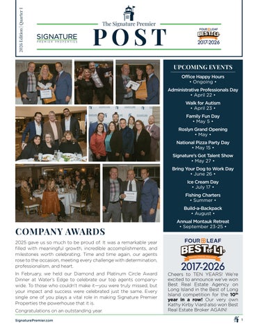 Signature Premier Post | Q1 2026