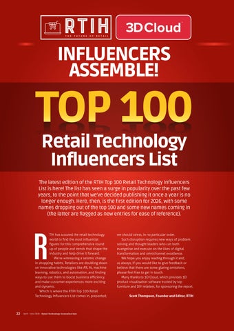2026 RTIH Top 100 Retail Technology Influencers List