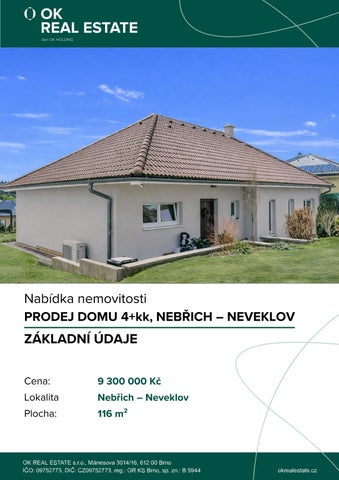 V - prodej rodinného domu, Nebřich  Neveklov