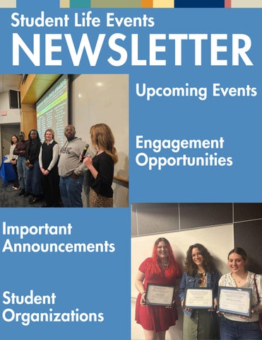 Student Life Events Newsletter 4.13.26