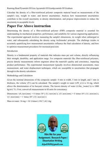 Running Head Pyramids Of Giza 1pyramids Of Giza4pyramids Of 