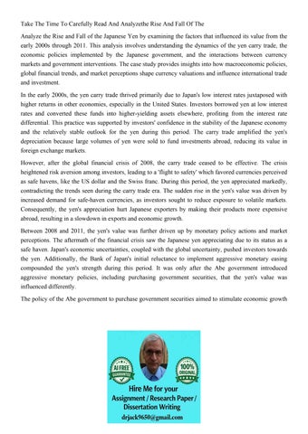 Take The Time To Carefully Read And Analyzethe Rise And Fall