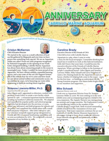 Cabrillo Marine Aquarium Spring 2026 Calendar