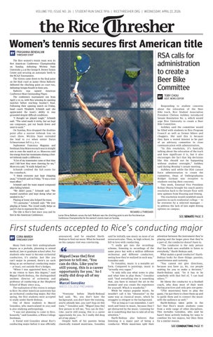 The Rice Thresher | Wednesday, April 21, 2026