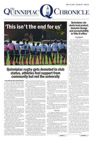 The Quinnipiac Chronicle, Volume 96, Issue 25