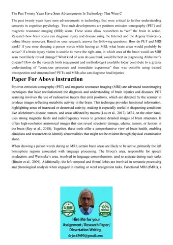 The Past Twenty Years Have Seen Advancements In Technology T