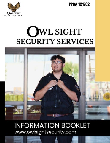 Owl Sight Security Services - Information Booklet