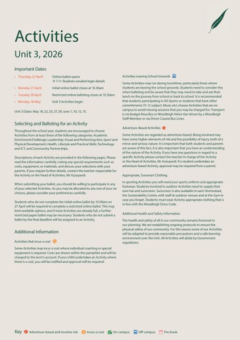 Activities - Unit 3 Yrs 7-11 Pamphlet