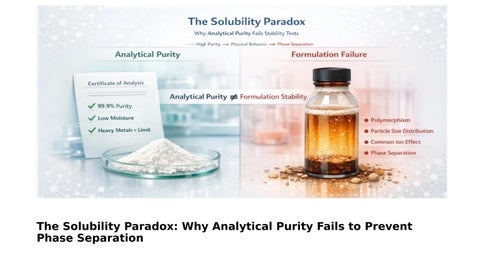 Why High Purity Ingredients Fail Stability Tests in Pharma