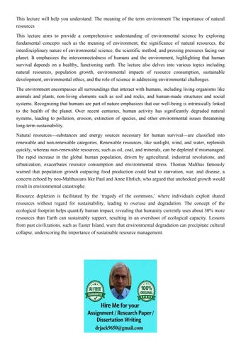 This lecture will help you understand: The meaning of the te