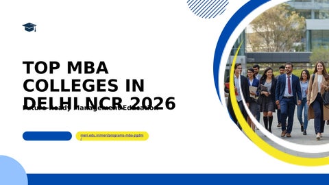 Top MBA Colleges in Delhi NCR 2026