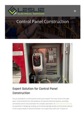 Control Panel Construction