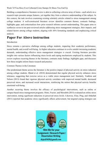 Week 7if You Have Ever Collected Coins Stamps Or Shoes You E