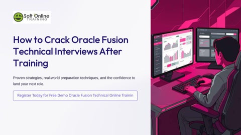 Oracle Fusion Technical Online Training | Soft Online Training