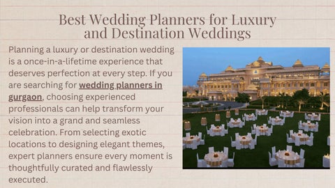 Best Wedding Planners for Luxury and Destination Weddings