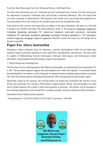 You Have Been Discussing Your New Molecular Prowess And Peop