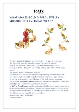 What Makes Gold Dipped Jewelry Suitable for Everyday Wear?