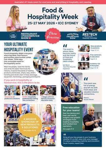 Food & Hospitality Week 2026 Show Preview