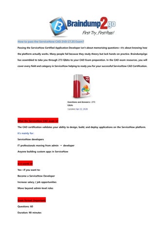 ServiceNow CAD PDF Dumps 2026 Version
